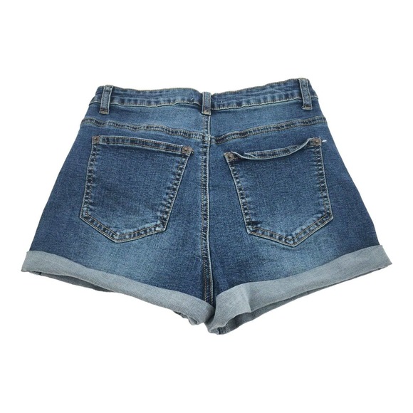 Lily and Parker High Rise Rolled Cuffed Jean Shirts Size 28 Blue Denim Stretch - Picture 2 of 7